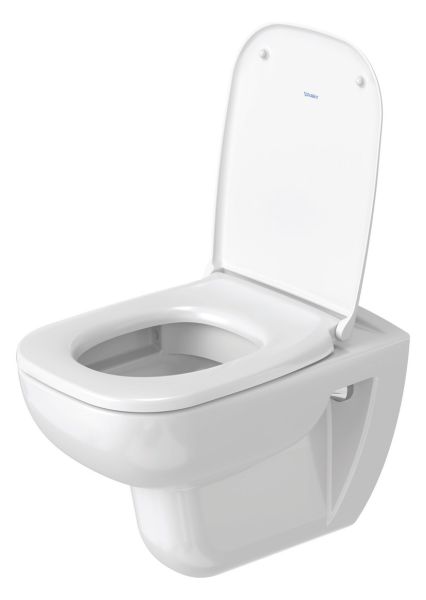 Duravit D-Code Wand-Tiefspül-WC Set rimless mit WC-Sitz | Armaturen