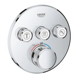 Grohe Grohtherm SmartControl Thermostat mit 3 Absperrventilen rund chrom