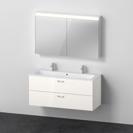 Duravit XBase Waschtisch und Unterbau mit Spiegelschrank