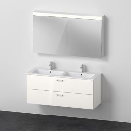 Duravit XBase Waschtisch und Unterbau mit Spiegelschrank
