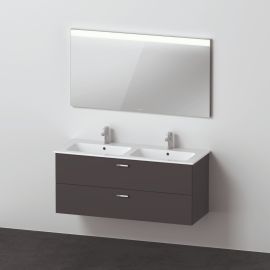 Duravit XBase Möbel-Set 1300mm mit Doppelwaschtisch mit Spiegel