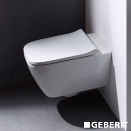 Geberit SmyleSquare Wand-WC-Set Tiefspüler ohne Spülrand inkl. Deckel