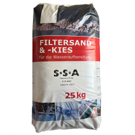 Filtersand 1 - 2 mm Sack 25kg  für Wasseraufbereitung